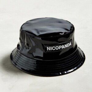 NWT Nicopanda Patent Leather Bucket Hat